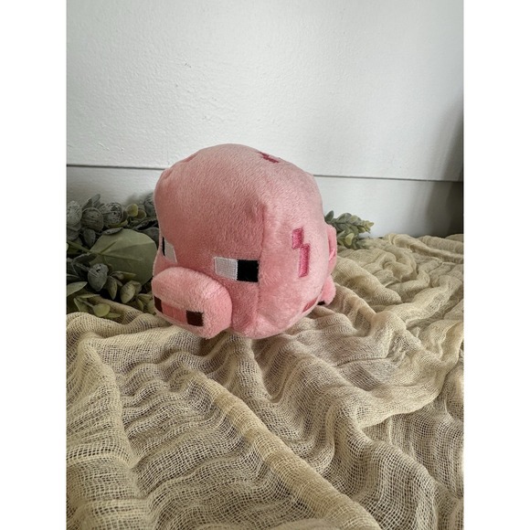 Minecraft Pink PIG 6" Plush Stuffed Animal Toy‎ Mojang Collectible Pellet - Picture 1 of 7
